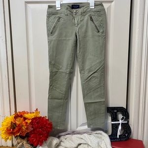 American Eagle Super Stretch Olive Cargo Jeggings